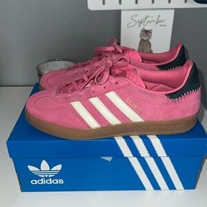 Pink Adidas Gazelles